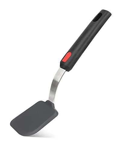 Image of Trifecta Kitchen Silicone Turner Wide Pancake Spatula Pizza Peel Kitchen Utensil Nonstick Cookware Kitchen Flipper for Cooking and Baking((M) Pack of 1)