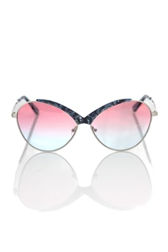 Frankie Morello lunettes de soleil à fibres métalliques bleues élégantes