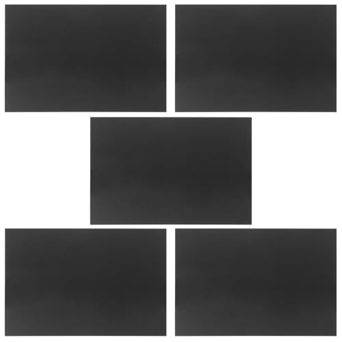 Placa de acrílico negro de 2mm ABOOFAN de 5 piezas con bordes lisos para manualidades