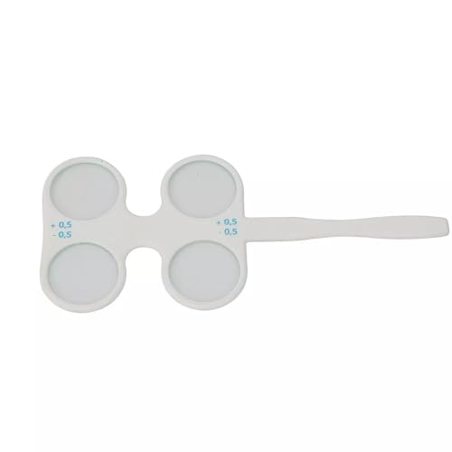 4Pcs Optical Flippers Set White Optical Flipper Optometry Plastic Flip for Lens Confirmation Test ±0.50D to ±2.00D Optical Instruments