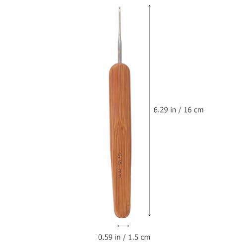 Agujas para rastas y trenzar cabello Operitacx con mango de madera 3