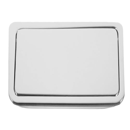 JTWWDM Cabinet Trash Can Wall Mounted Garbage Can Lid, Built-in Side Opening Waste Bin Cover, Easy to Balance Flap Waste Rotating, Stainless Steel Embedded Push Door,Build C