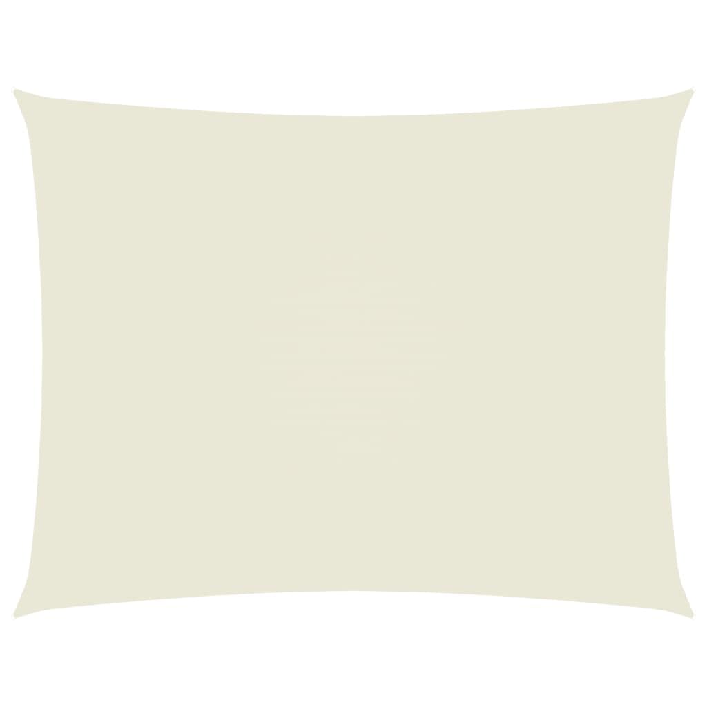 Voile de soleil rectangulaire 2,5x4m crème en tissu Oxford