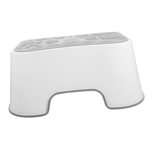 Tabouret de salle de bain blanc en PP stable et robuste pour toute la famille