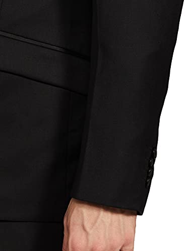 Image of Raymond Wool Blend Men's Full Sleeve Contemporary FIT Black Formal Suit