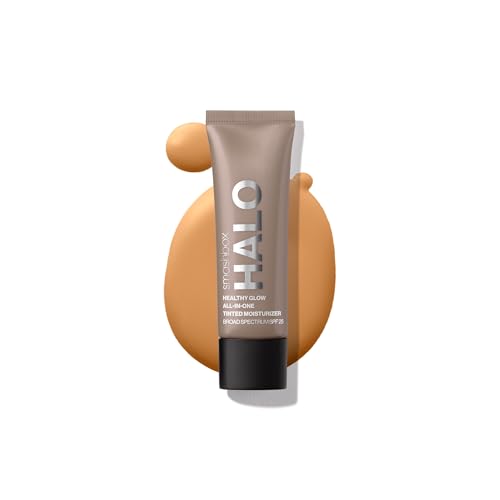 Smashbox Halo Healthy Glow Tinted Moisturizer with SPF 25 | 24-Hour Hydrating Skin Tint with Buildable Coverage and Dewy Finish | Hyaluronic Acid &amp; Niacinamide for Face