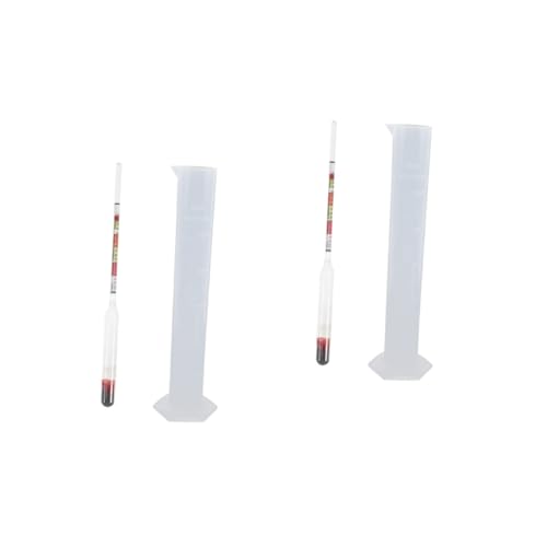 MOLUCKFU 2 Sets Measuring Tools Hydrometer Kit Test Jar for Wine Whiskey Home Supplies