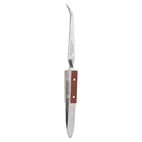 SOBL Tweezer Locking Craft Tweezers, Curved/Straight Soldering Tweezers, Durable Tip Selflock for Jewelry Making Craft Tool(Curved Mouth)