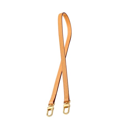 Image of Genuine Vachetta Leather Strap for Bag,Shoulder Purse Strap Replacement Fit for Felicie Pochette (BEESWAX-Width:0.43in&Length:25.6in,Double Buckles)