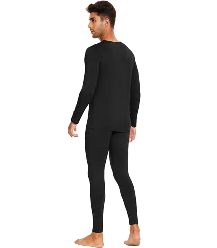 WiWi Thermal Underwear for Men Bamboo Viscose Long Johns Set Soft Warm Base Layer Lightweight Top and Bottom Sets S-XXL2
