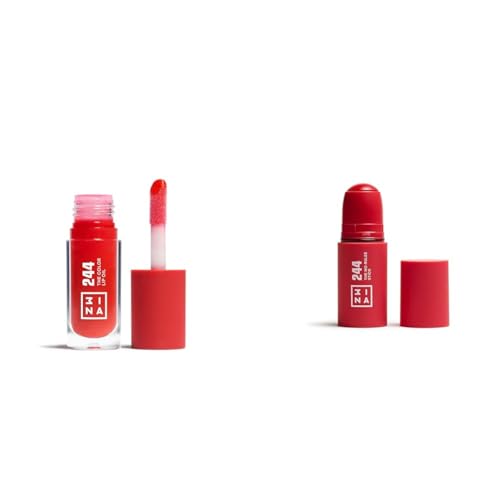 Huile à lèvres et stick blush 3INA 244 : le duo maquillage hydratant à l'acide hyaluronique