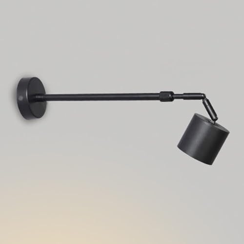 Aplique de pared minimalista moderno, lámpara de pared industrial de brazo largo, foco de iluminación interior con funciones telescópicas y giratorias, apliques de pared LED de 10 W para dormitorio,