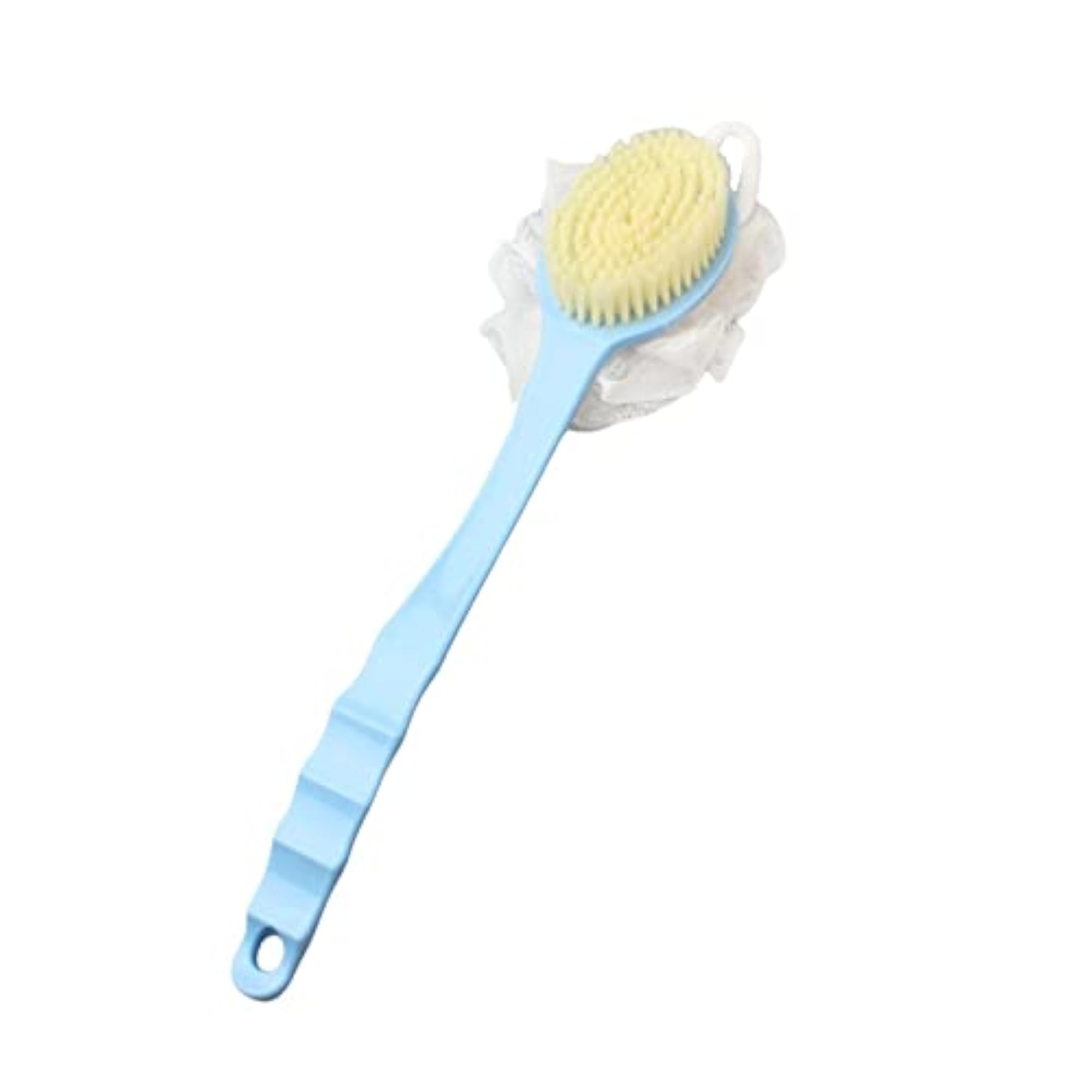 2x Double Side Long Handle Shower Brush with Hanging Hole