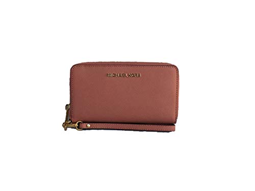 Michael Kors Jet Set Travel Large Multifunction Phonecase Wallet/Wristlet - Rose