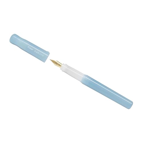 Image of Pilot Kakuno Madoromi Light Blue Fountain Pen Gold Medium Nib, Pack of 1, Black Ink