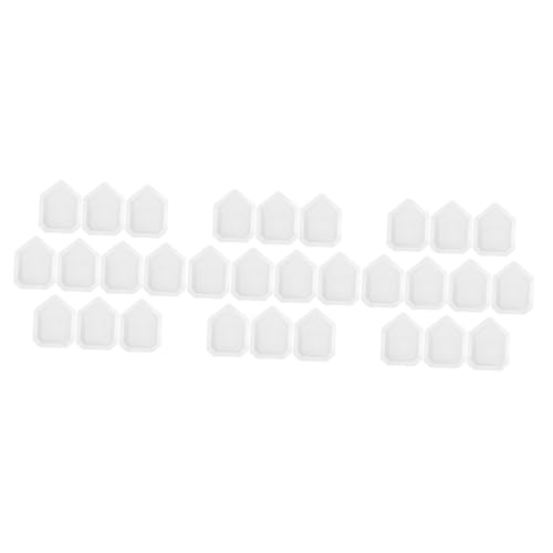 KICHOUSE 30 Pcs Weighing Vessel Weighing Vessel Reusable Pans Weighing Dishes Weighing Pans Weigh Boats Storage Trays Weighing Tray Dry Powder Containers Labs Supplies Sample Plates Plastic