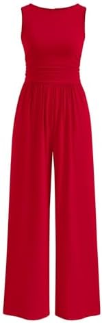 PRETTYGARDEN One Piece Jumpsuits for Women Dressy Casual Sleevele...