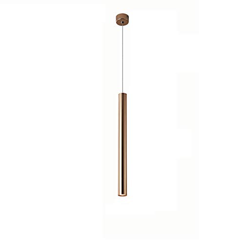 Naiyn Lampada a sospensione moderna a LED creativa Bancone bar dorato Faretto cilindrico Lampada da soffitto a sospensione a tubo lungo Lampadario regolabile in altezza per illuminazione dell'isola de