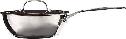 Image of Cuisinart 735-24 Chef's Classic Stainless 3-Quart Chef's Pan with Cover (Pack of 4)
