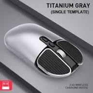 Image of KINGSTER Wireless Bluetooth Rechargeable Mouse - Silent Click, Dual Mode (BT 5.2 + 2.4GHz), Adjustable DPI (800 /1200 /1600), Ergonomic Design - for Laptop, PC, Mac (White & Multi-Color) (Grey)