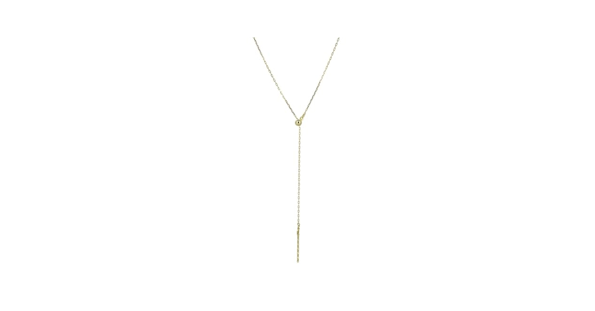 Amazon | [本間宝石] 18金 Y字ネックレス 小豆チェーン スライド