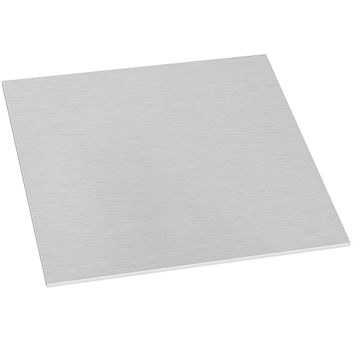 Image of 6061 T651 Aluminum Sheet Metal 15 x 15 x 1 /4 Inch Flat Plain Aluminum Plate Covered with Protective Film, Heat Treatable Rectangle 6MM Aluminum Metal Plate for Industrial, Crafting