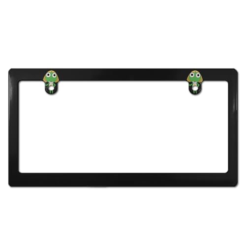 ケロロ軍曹 ナンバープレート フレーム ナンバーフレーム 普通車 軽自動車適用 装飾ボーダー タグ装飾 耐久性 カーアクセサリー 錆びにくい おしゃれ ?り物