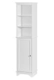 Spirich Home Freestanding Storage Cabinet with Three Tier Shelves, Tall Slim Cabinet, Free Standing