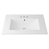 Eridanus 24×18 bathroom sink with three holes 4inch centerset ceramic bathroom vanity sink top with overflow drop in bathroom vessel sink rectangle ideal for small spacesglossy white  urban country home decor