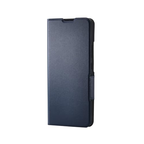 エレコム OPPO Reno13 A ケース カバー 手帳型 ソフトレザー TPU 耐衝撃 衝撃吸収 軽量 薄型 カード収納ポケット スタンド機能 シンプル ネイビー PM-O251PLFUNV