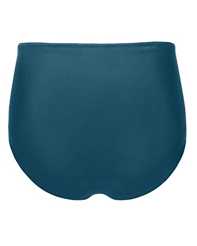 Image of Tempt Me Women High Waisted Bikini Bottom Retro Ruched Swim Bottom Shirred Tankinis Brief
