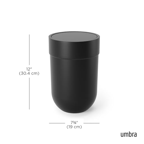 Image of Umbra Touch Waste Can with Swing Lid, Black
