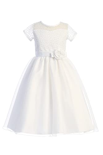Made in USA - Holy First Communion Dresses for Girls 7-16 Plus Size White - Vestidos de Primera Comunion para Niñas