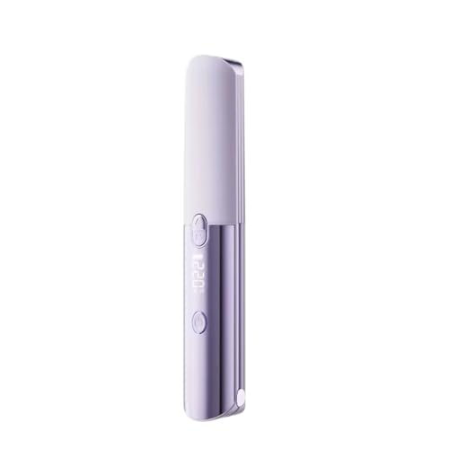 Plancha para cabello portátil sin cable morada miniatura 1