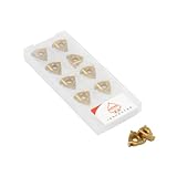 Aceteel 10 Pcs 16IR AG60 Indexable Threading Carbide Insert Tin Coated, Industrial CNC Lathe Tools 16IR AG60
