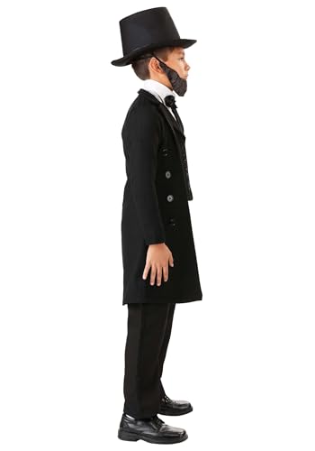 Disfraz para niños Abraham Lincoln con chaqueta negra miniatura 3