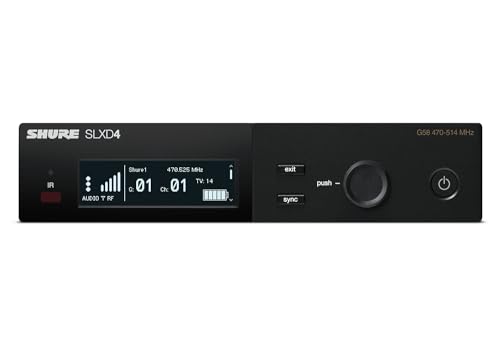 Image of Shure SLXD24 /K8B Digital Wireless Microphone System - Includes SLXD2 Handheld Transmitter with KSM8 Black Vocal Mic Capsule and SLXD4 Single Channel Rack Mount Receiver | G58 Band (SLXD24 /K8B-G58) | SLX-D Digital Wireless with KSM8 capsule and 8-hour battery for vocals, presentations and clubs
