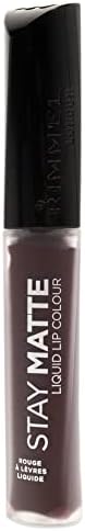 Rimmel London Stay Matte Liquid Lip Color with Full Coverage Kiss-Proof Waterproof Matte Lipstick Formula that Lasts 12 Hours - 870 Devotion, .21oz