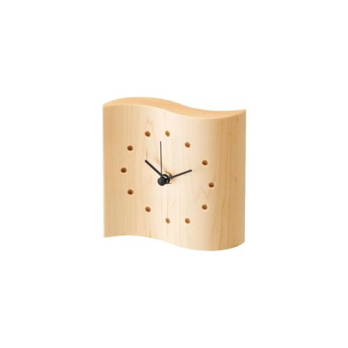 [ギフト用]旭川家具 コサイン マイン時計(小)メープル [ 旭川家具 北海道 旭川市 木製 家具 選べる樹種 置時計 壁掛け時計 リビング ダイニング ベッドルーム 贈り物 プレゼント 記念品 シンプル ナチュラル 手作り 北欧 おしゃれ 天然木 無垢 ]_00633