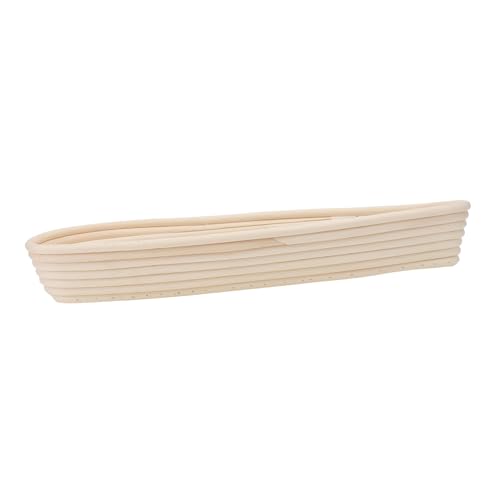 TOYZFRIENDY Cesta de Fermentación para Pan Larga de Ratán Natural Molde para Masa Casera Resistente y Fácil de Limpiar para Hornear y Levar Pan Artesanal