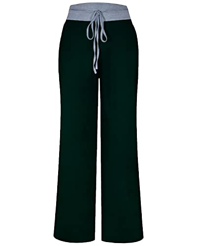 Image of NEWCOSPLAY Women's Comfy Pajama Pants Casual Drawstring Palazzo Lounge Wide Leg Pants