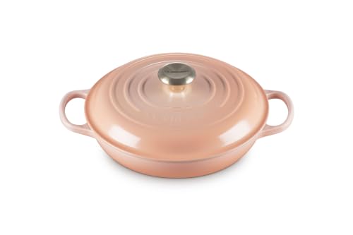 Le Creuset Signature Gourmet-Profitopf aus Gusseisen, 26 cm, 2,2 Liter, Peche – Ansicht 1