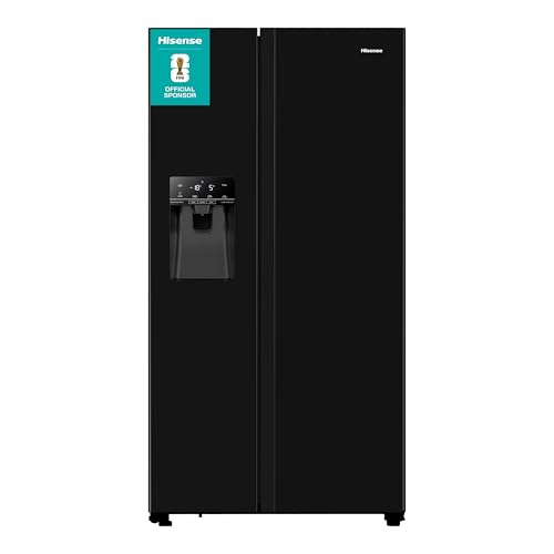 Hisense 535 Litre American Fridge Freezer - Black