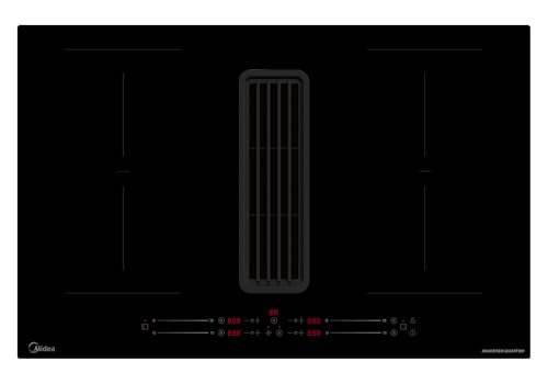 Midea MIH740Y038B Autarkes Induktionskochfeld mit integriertem Dunstabzug 80 cm FlexZone