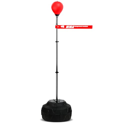 Punching Bag Reflex Bag 360°Spinning Bar Adjustable Height 76" for Adults
