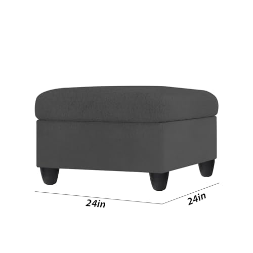 Image of Casaliving Lender 3 Seater Sofa Set with Center Table for Living Room (Black Colour) Premium Fabric Sofa