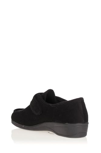 Doctor Cutillas 771 Zapatilla BORDON Horma Ancha Mujer Negro 38