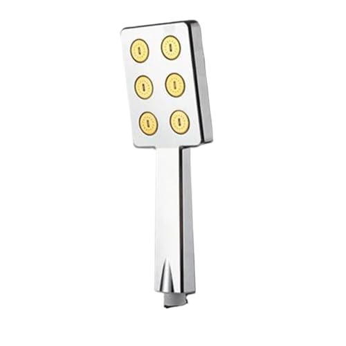 Cabezal de Ducha de Lluvia Cuadrado Plateado y Negro de Alta presión con boquillas de rociado Superiores para Montaje en Techo, Accesorios de baño Tipo Lluvia