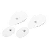 WOFASHPURET 2 Paar Selbstklebende Silikon Massagepads Tragbare Therapiepads für Elektroden Muskelstimulation Latexfrei Flexibel Hautfreundlich für Schmerzbehandlung und Reizstromgeräte