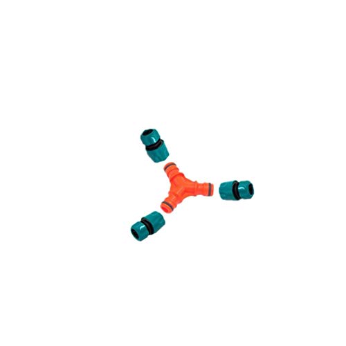 Plastic Y Style 3 Ways Water Garden Hose Pipe Tube Connector Joiner Air Water Splitter with 3 Pcs 4 Ways Tube Connector
